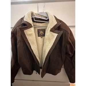 Wilson’s brown real leather bomber
